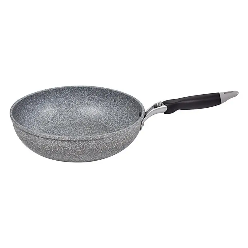 Stone wok 28cm Медицинский каменный Противень Набор кованые Алюминий с антипригарным покрытием 20/26/28 см сковорода Керамика покрытие легко чистить для индукции Плита газовая плита - Цвет: Stone wok 28cm