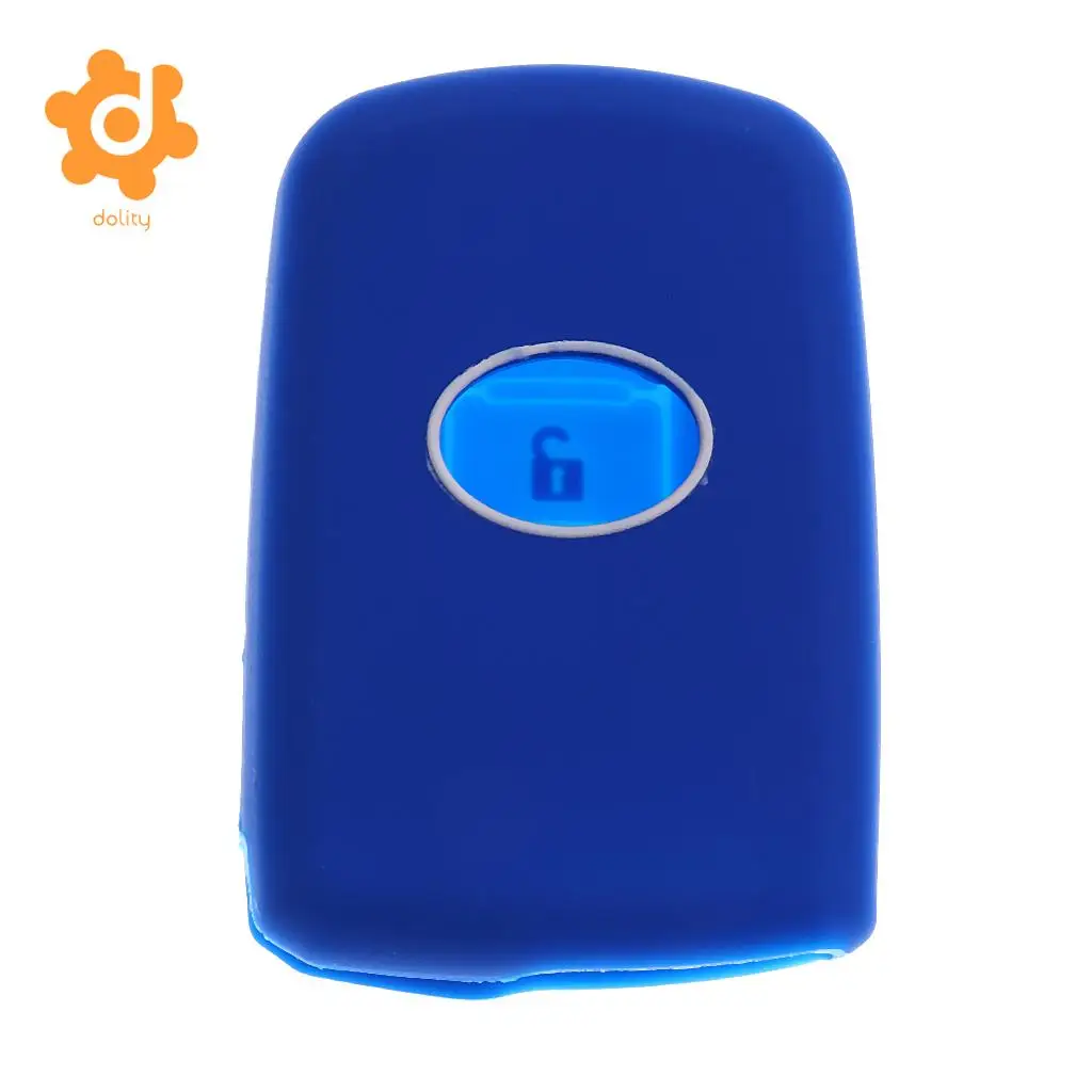 2X Silicone Car Key Shell Fob Case Cover for Toyota Avalon RAV-4 Red+Blue