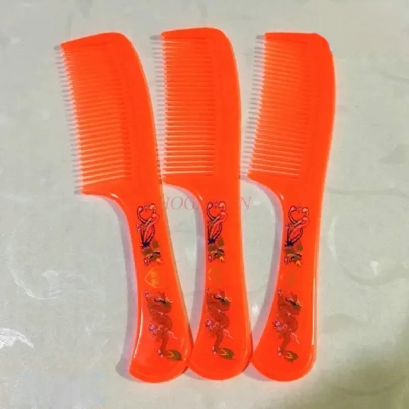 Wedding Supplies Red Comb Dragon And Phoenix Married Newcomer Bride Dowry Large Plastic Combs Straight Hairbrush Hairdressing 1comb hairdressing pair comb fuching married red combs newcomer bride marriage wedding festive hairbrush hairdressing supplies