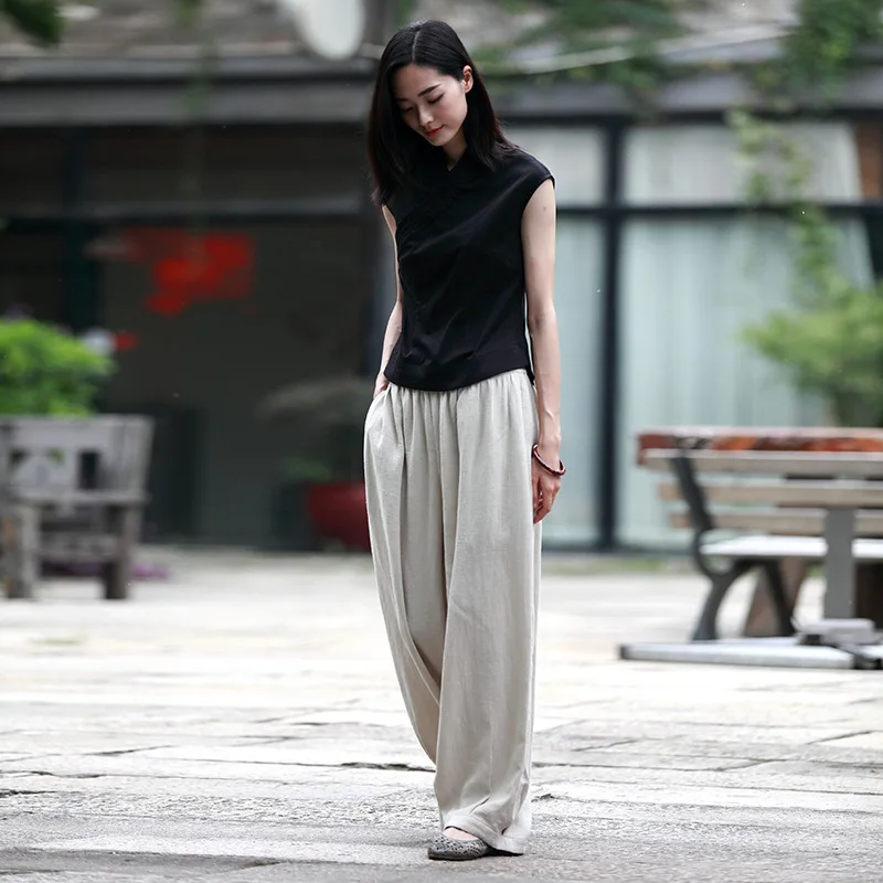 2018 Spring and Summer Women's Pants Cotton Linen Pants