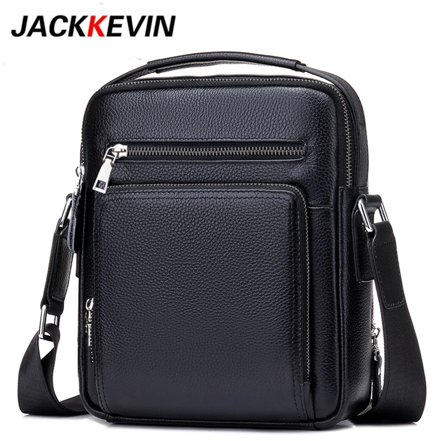 JACKKEVIN Top Quality Bag Men iPad Tabelt Crossbody Bag Men's Handbags