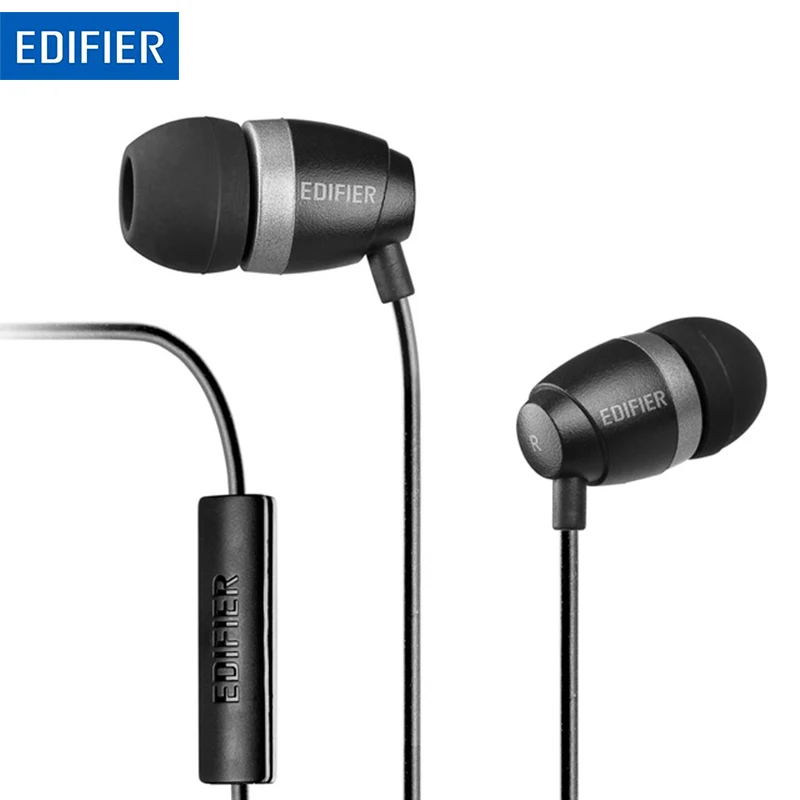Наушники вкладыши EDIFIER P210 с микрофоном басовая стереогарнитура проводные