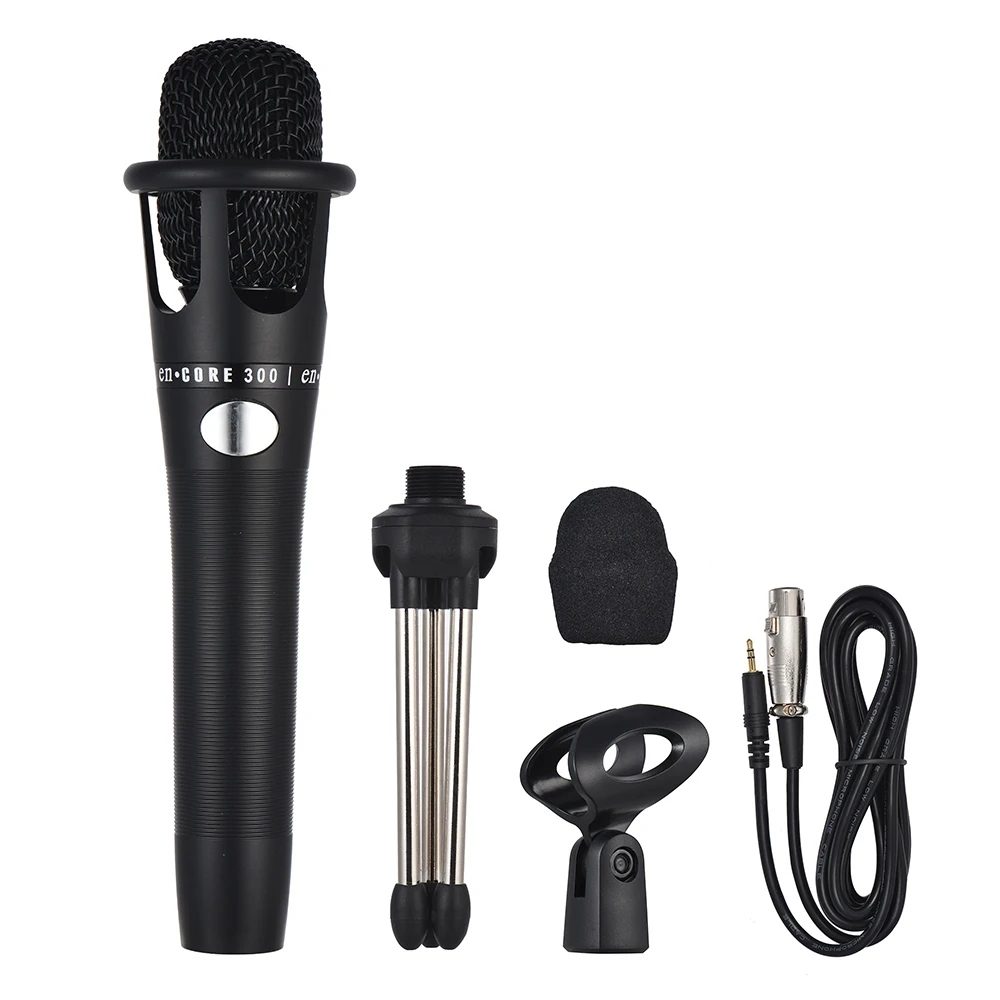 

Handheld Microphone XLR Wired Condenser Mic with Mini Tripod Stand for Network Singing On-line Live Streaming KTV Karaoke