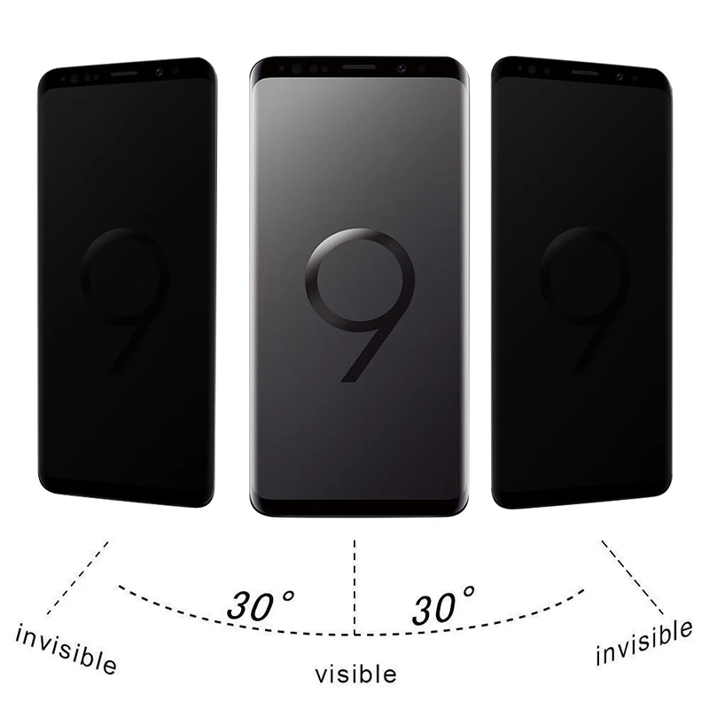 UVR анти шпионский Чехол-дружественное стекло для samsung Galaxy S9 S9 Plus конфиденциальность 3D полное покрытие протектор экрана анти-шпионское закаленное стекло