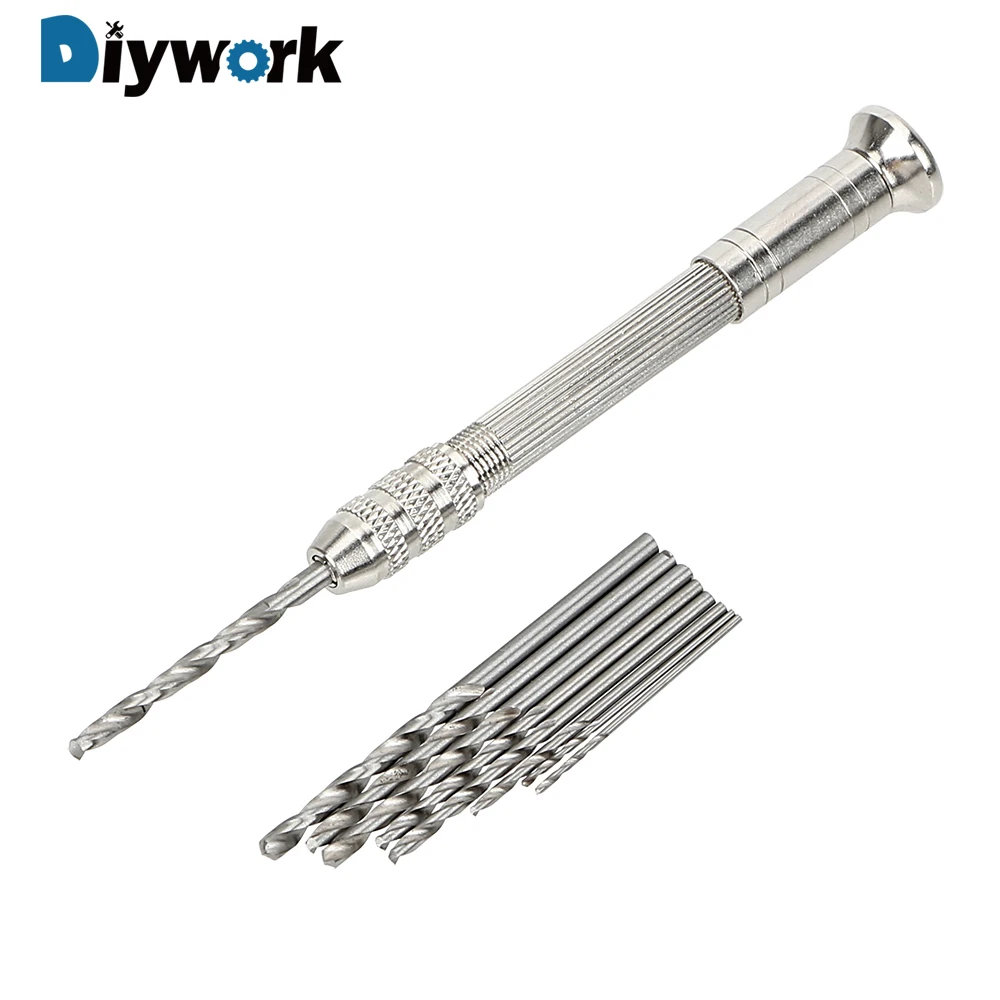 

DIYWORK Woodworking DIY Tools Alloy Steel Manual Drilling Drill Puncher 10pcs Drill Hand Tool Hand Twist Drill