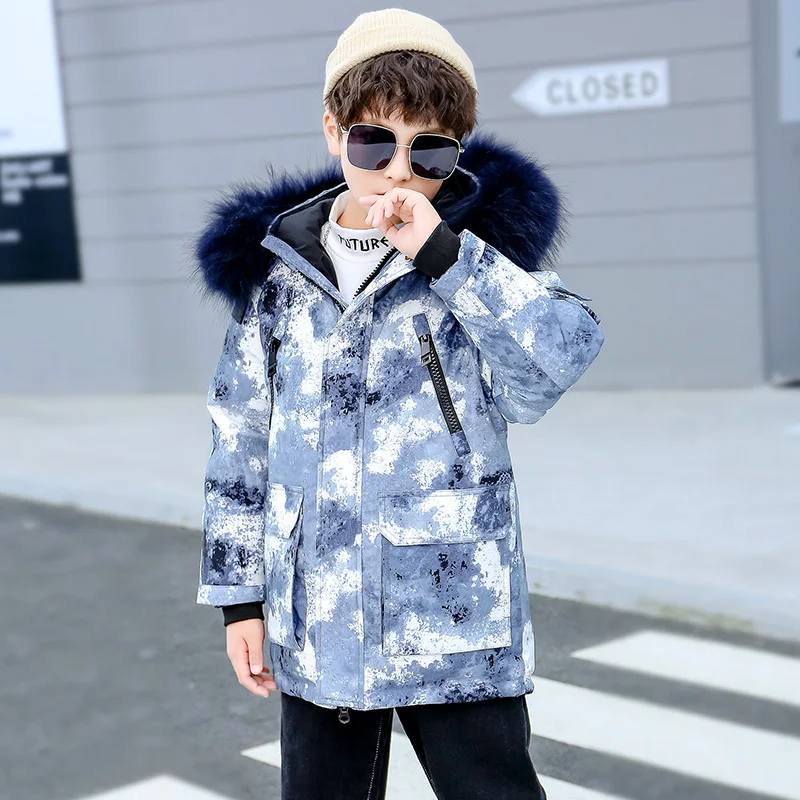 

Boy Jacket 12 Children's Clothing 13 Boys 14 Winter Clothing 10 Coat 8 Thick Duck Down Thickening Outwear 9 Children -30 Degrees