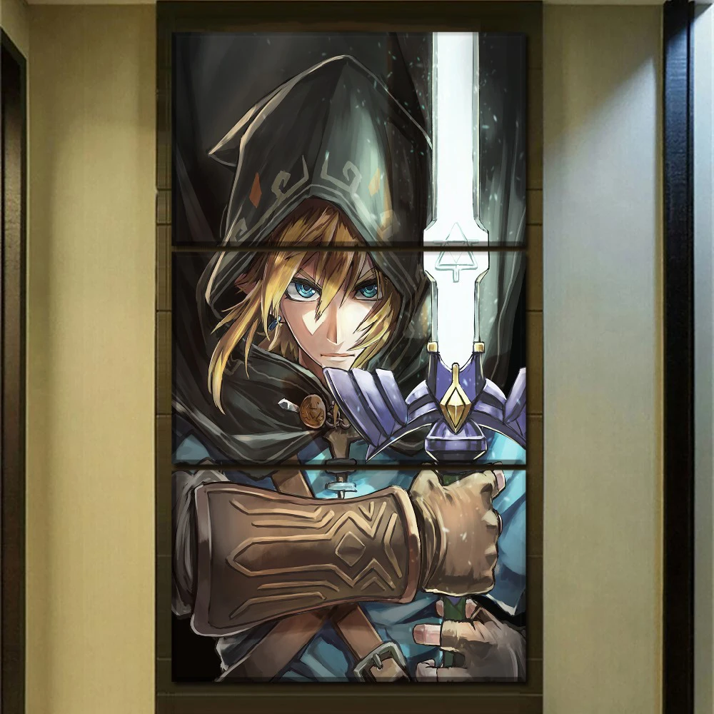 Modular-Prints-Pictures-Home-Decor-3-Pieces-Set-The-Legend-Of-Zelda-Breath-Wild-Paintings-Bedroom