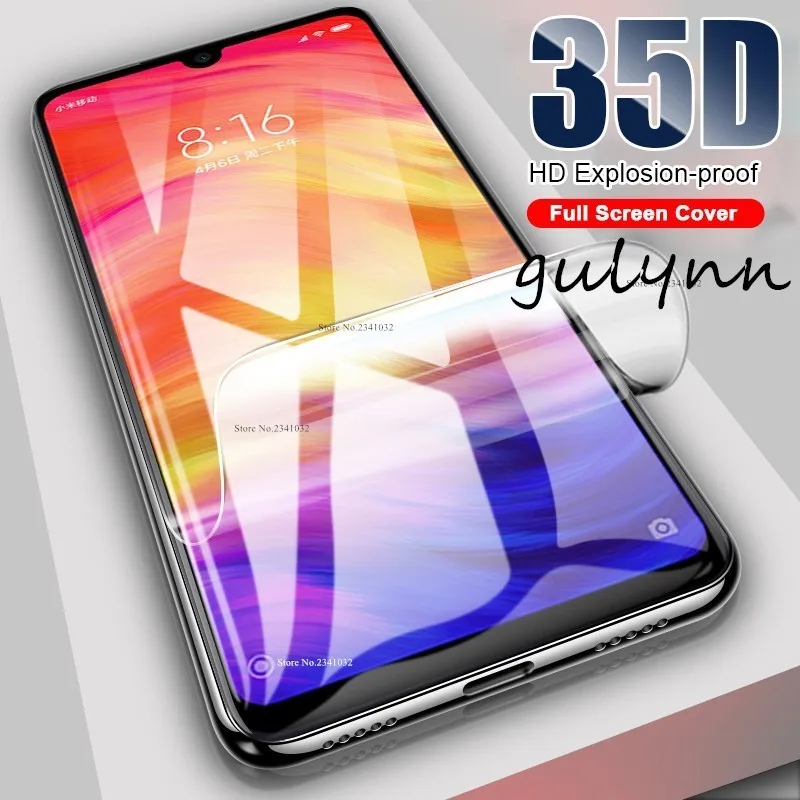 

Full Protective Hydrogel Soft Film For Xiaomi Redmi 4X 5A Note 5 6 6Pro 7 K20 Pro Mi 9 SE 8 A2 Lite 35D Screen Protector Film HD