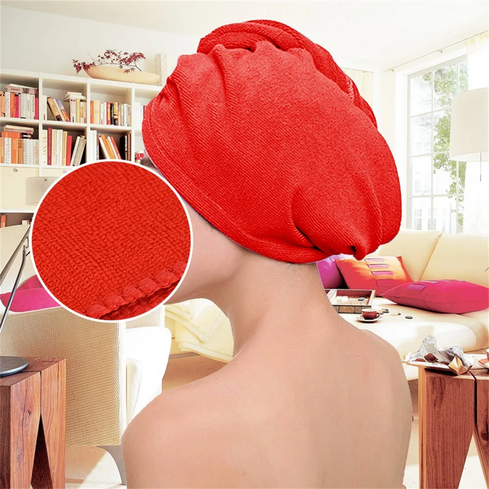 Женские полотенца из микрофибры для ванной комнаты, полотенце для волос, банное полотенце для взрослых, toallas servitte de bain recznik handdoeken - Цвет: red
