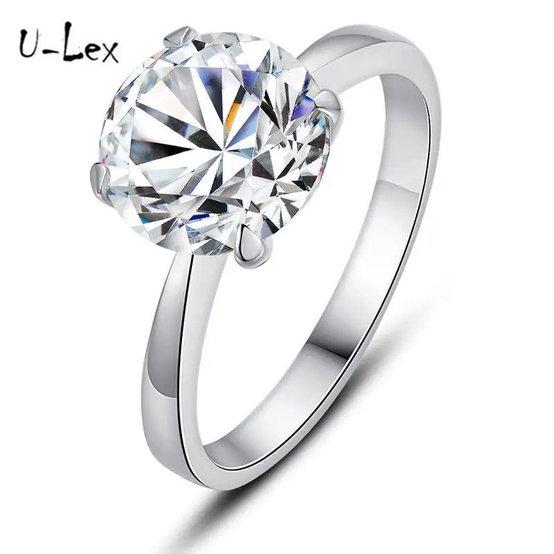 U lex 1ct/2ct/3ct Ring For Women Jewelery High Carbon Diamond