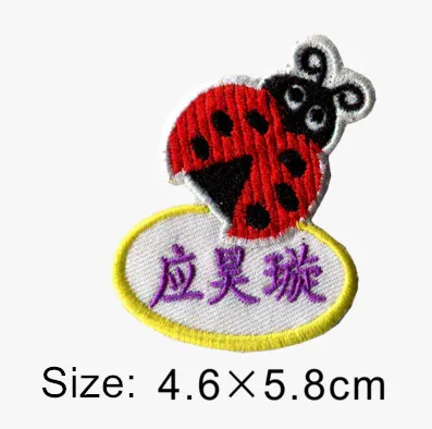 Customized Kids Name stickers Embroidery Iron Sewn on cloth patches Cartoon Characters - 18