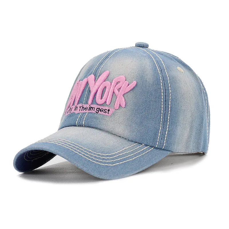 Brand  Women's Baseball Caps NY Baseball Cap with Fashion Snapback Hat letter embroidery New York Women Girls Spring female hat