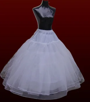 

8Layers Tulle Underskirt Wedding Accessories Without Hoop A Line Ball Gown Wedding Dress Wide Plus Size Petticoat Crinoline 2018