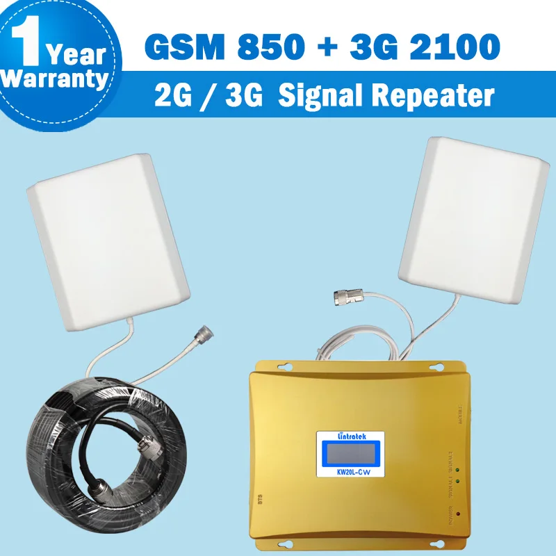 

2018 Lintratek 2g 3g Repeater CDMA 850 UMTS 3G 2100 Dual Band Amplifier Mobile Phone Signal Booster Cellular GSM 2G Antenna S14