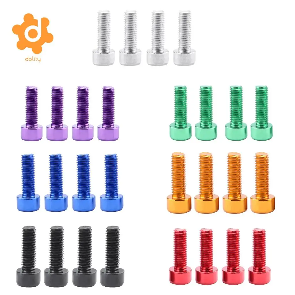 4Pcs Water Bottle Cage Screws Aluminum Alloy Bike Holder Screws for water cage Enhancement Bicycle Water Bottle Accessories