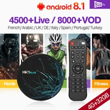 SUBTV Italy IPTV France Arabic Canada IPTV Box HK1 PLUS 4G+32G BT Dual-Band WIFI SUBTV Code Arabic IPTV France Italy Canada Box canada