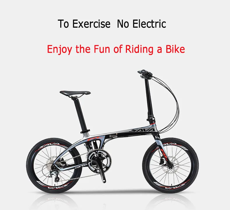 Sale Sava Folding Bike 20 Inch Folding Bicycle Foldable Carbon Folding Bike 20 Inch With Shimano 105 22 Speed Mini Compact City Bike 9