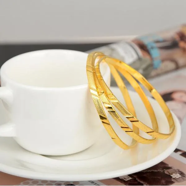 3 шт./компл. сплав золотого цвета дети золотой браслет браслеты простого дизайна и Браслеты для подарки на день рождения для девочек Аксессуары