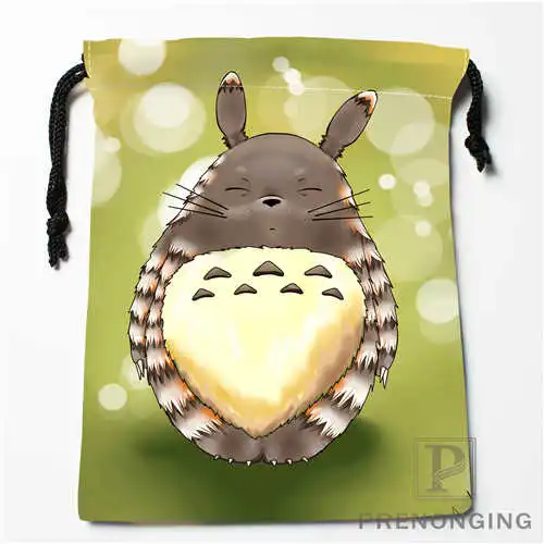 

Custom Totoro Drawstring Bags Printing Fashion Travel Storage Mini Pouch Swim Hiking Toy Bag Size 18x22cm #171208-16