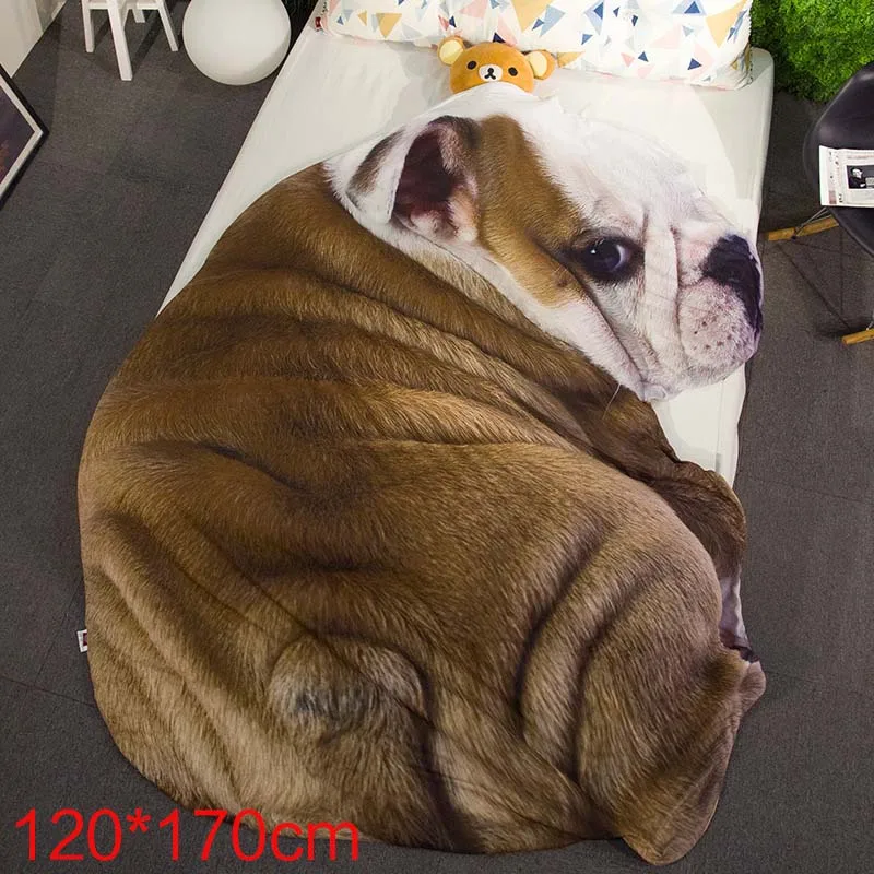 AAG детское одеяло с 3D кондиционированием, детское летнее крутое одеяло с мультяшным животным, имитация в форме собаки, кошки, кровать, диван, одеяло s, одеяла 40 - Цвет: Черный