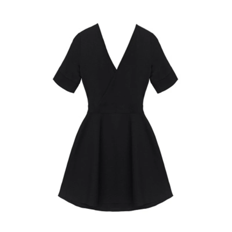 TWOTWINSTYLE мини платье с открытой спиной для женщин v образный вырез короткий рукав