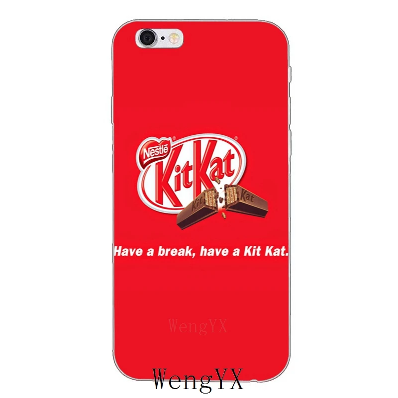 Комплект kat chocolate kitkat тонкий силиконовый мягкий чехол для телефона iPhone 4 4s 5 5s 5c SE 6 6s