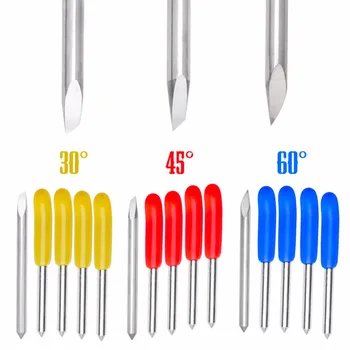 

Hot 5Pcs 30 45 60 Degree Blades Cutting Plotter For Pcut Vinyl Cutter Blade