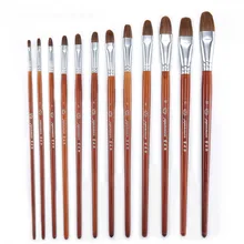 10 шт./компл. Краски краски кисти кисть для масляной Краски колонковая кисть акварель Краски кисти акриловые краски рисования принадлежности художественные кисти Краски кисти для художника