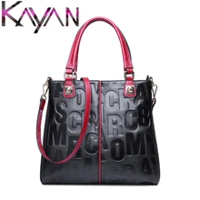 Сумочка с печатными рисунками из натуральной кожи; модная сумка-тоут для женщин; модная дизайнерская хозяйственная сумка через плечо