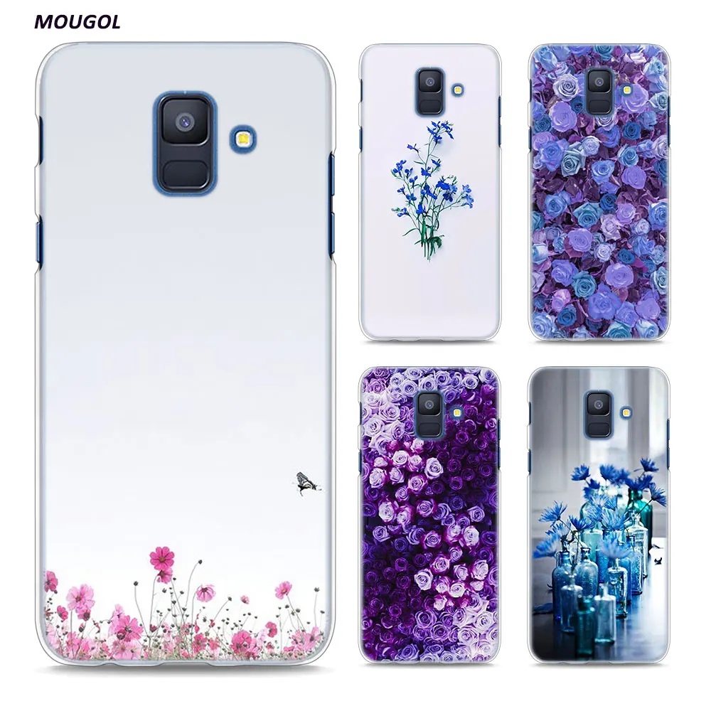 

MOUGOL Simple lavender Purple flowers Phone Case cover for Samsung Galaxy A6 A8 A6+ A8+ Plus J3 J4 J6 Plus J5 J7 J8 2018 cases
