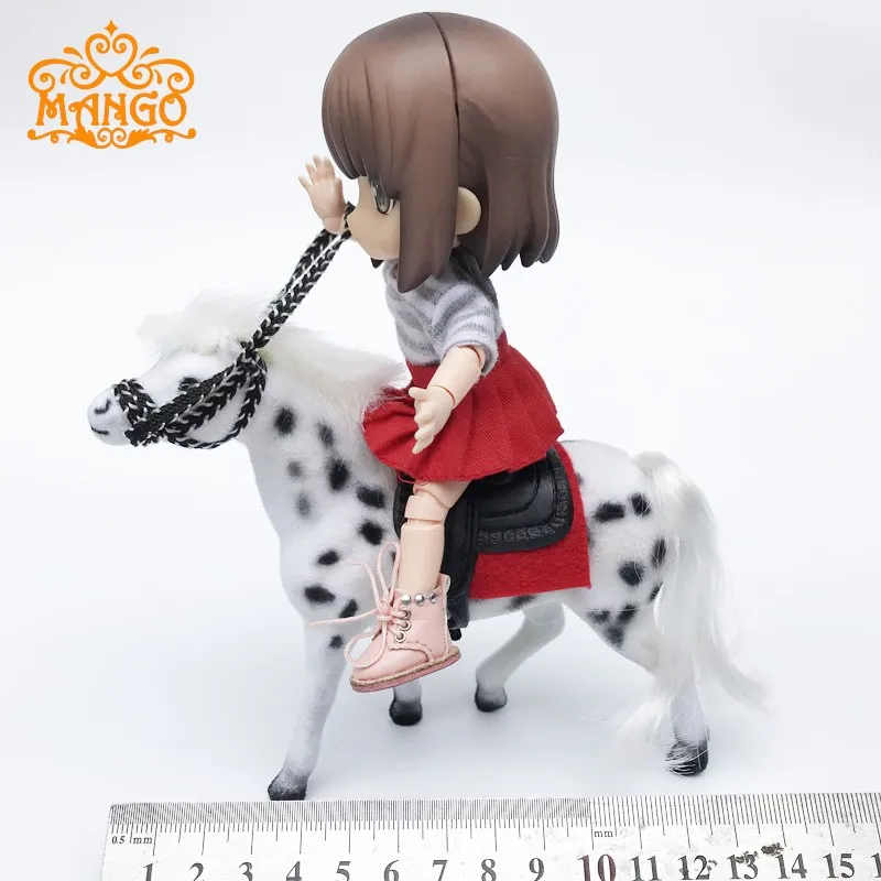 1:12 بيت الدمية جديد الفروسية سلسلة البسيطة نماذج للحيوانات لعبة OB11 خاص 12 دقيقة الطفل الحصان ركوب الحصان سباق