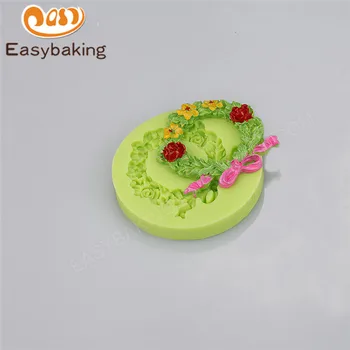 

DIY Flower Wreath Frame Silicone Cake Mold Fondant Chocolate Mold Cake Decorating Tools Pastry Mould