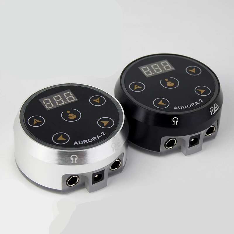 

High Quality Black Silver AURORA-2 Tattoo Power Supply Free Shipping