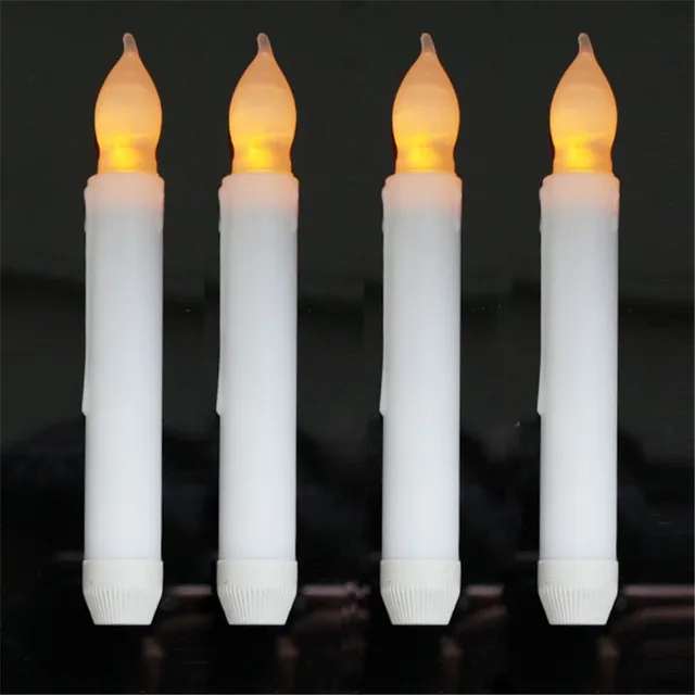 2015 Yellow Flicker Flameless Taper Candles Battery Operated