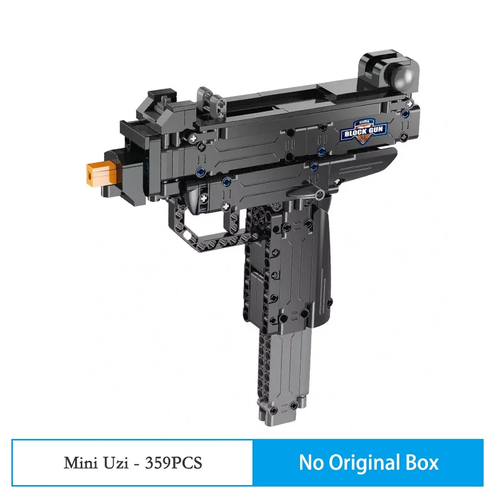 Fit Technic пистолеты блок пистолет Ak47 M1A1 MP5 пустынный Орел военные наборы DIY Модели Строительные блоки кирпичный набор игрушки для детей - Цвет: 81008 Without Box