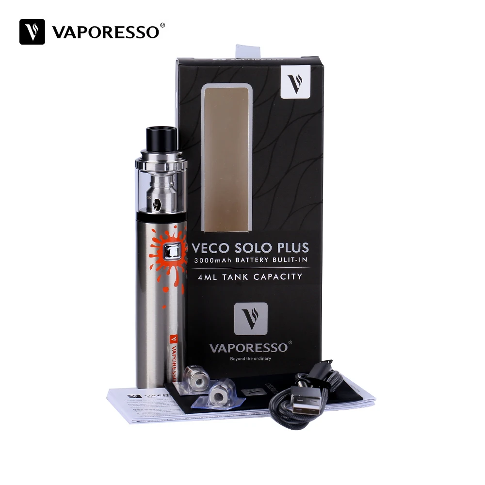 Оригинальный Vaporesso VECO PLUS SOLO Starter Kit встроенный аккумулятор 3300 мАч 4 мл 0.3ohm ECO Coil Veco