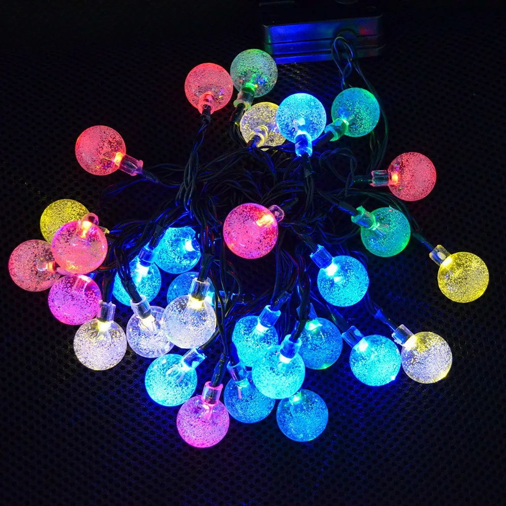 Colorful Solar Party Decoration Solar Fairy Lights Ball String Lights ,Water Proof (Includes 30 LED Lights with 4 Color) (3)