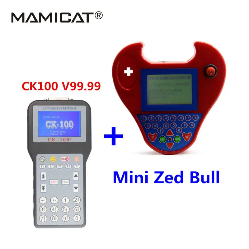 

New Generation CK-100 V99.99 Universal with Mini Zed Bull Auto Key Programmer CK100 With Multi-language transponder