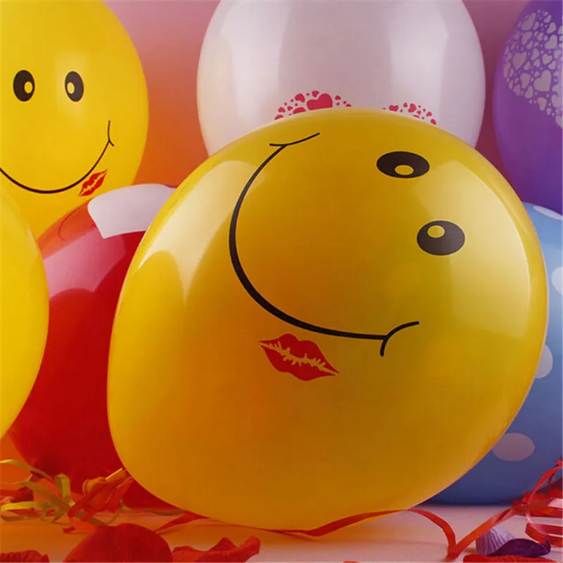 10 шт./лот 12 дюймов 2,8 г улыбка губы Желтый Латекс надувные шары для свадьбы День рождения украшения гелиевые шары