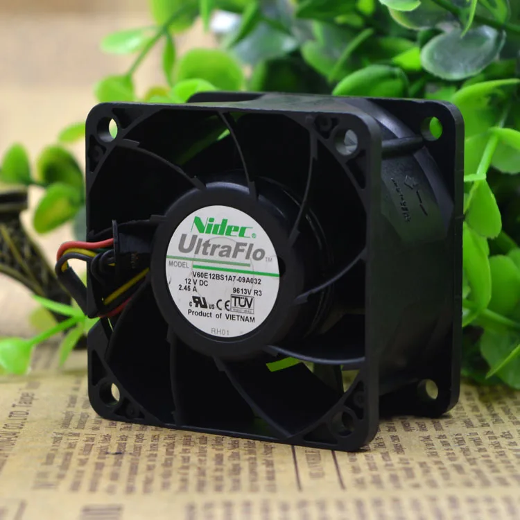 

Original Nidec V60E12BS1A7-09A032 12V 2.45A 6CM server Cooling fan cooling fan