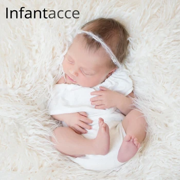 

Cotton newborn off-the-shoulder ruffled romper baby clothes photo prop newborn photography props accessories