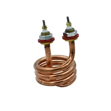 Free Shipping Distilled Water Heater 2.5KW 220V M16 Thread Red Copper Electric Heating Tube Element free shipping ac 220v 4kw water boiler heating element u type tubular bundle heater
