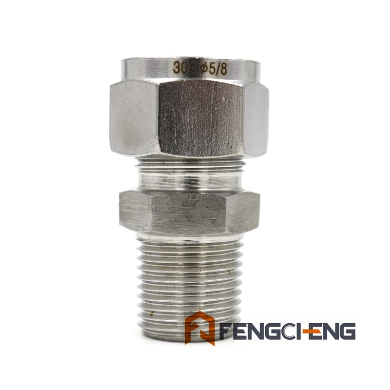

5/8" Compression x 1/2" Male NPT SUS304 Tube Compression Fitting Wholesale and Retail, Brewer Hardware