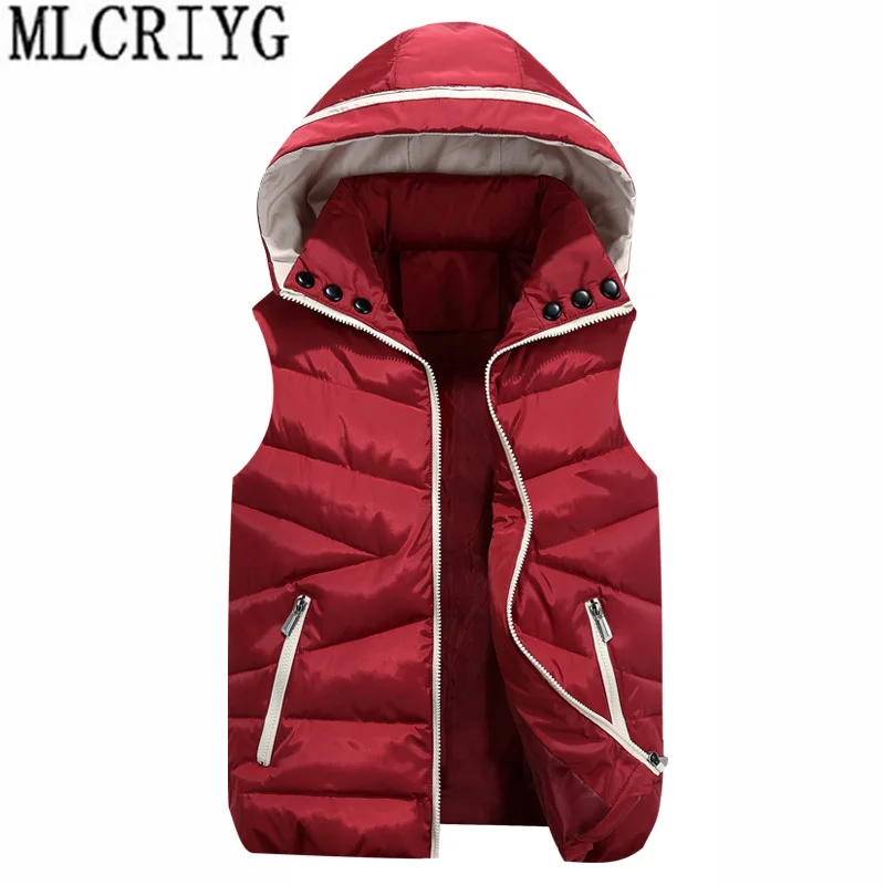 Plus Size 3XL New Autumn Winter 2019 Cotton Short Vest Women Waistcoat Sleeveless Hooded Coat Female Lovers Jackets Outwear | Женская