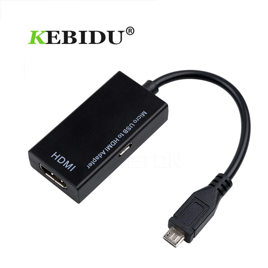 

Kebidu Micro USB To HDMI Adapter Cable Male to Female 1080P HD for MHL Device HDTV Adapters For Samsung Galaxy HUAWEI