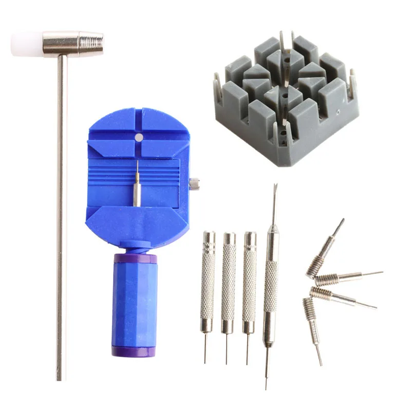 

11Pcs Watch Strap Holder Remover Hammer 3 Pin Punch Spring Bar Repair Tool Set N11_D