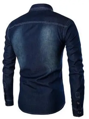 ZOGAA Мужская джинсовая рубашка с длинным рукавом мужская повседневная одежда мужские джинсовые рубашки высокого качества уличная одежда горячая Распродажа мужские рубашки