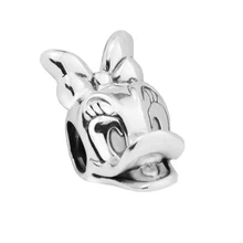Подходит для Pandora Браслеты Daisy Duck бусины с портретом Стерлинговое Серебро-ювелирные украшения Подвески