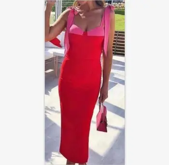 

Top Quality Sexy Bandage Dress Elegant Fashion Vintage Women Bow Fashion Evening Party Dresses Summer