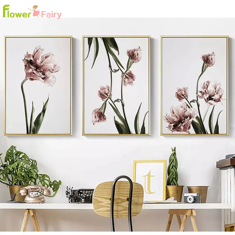 Classical Flower Canvas Painting Plant Nordic Poster Picture Posters Living Room Wall Art Pictures Print Home Decor Unframed